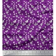 thumbnail image 1 of Soimoi Silk Fabric Leaves & Floral Block Decor Fabric Printed Yard 42 Inch Wide, 1 of 3