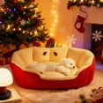thumbnail image 6 of DAMAI Apple Shape Dog Beds for Small Dogs - Round Cat Beds for Indoor Cats, Washable Pet Bed for Puppy and Kitten, 6 of 7