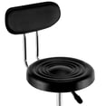 thumbnail image 5 of Leather Stool Work Shop Seat Chair Height Adjustable Garage Stool With Backrest, 5 of 13