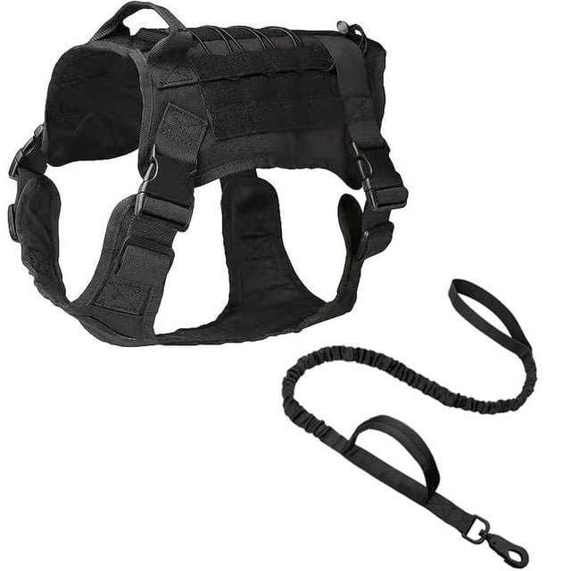 Collar táctico para perro, correa táctica para el pecho y la espalda, correa para perro grande, collar táctico para perro