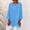 Blue, variant on QHWAUAKFBN T Shirts For Women Trendy Long Sleeve Tunic Crew Neck Shirt Blouses Tshirts Top