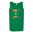 thumbnail image 2 of Straight as a Rainbow Humor LGBTQ Pride | Mens Irish Graphic Tank Top, Kelly, 3XL, 2 of 3