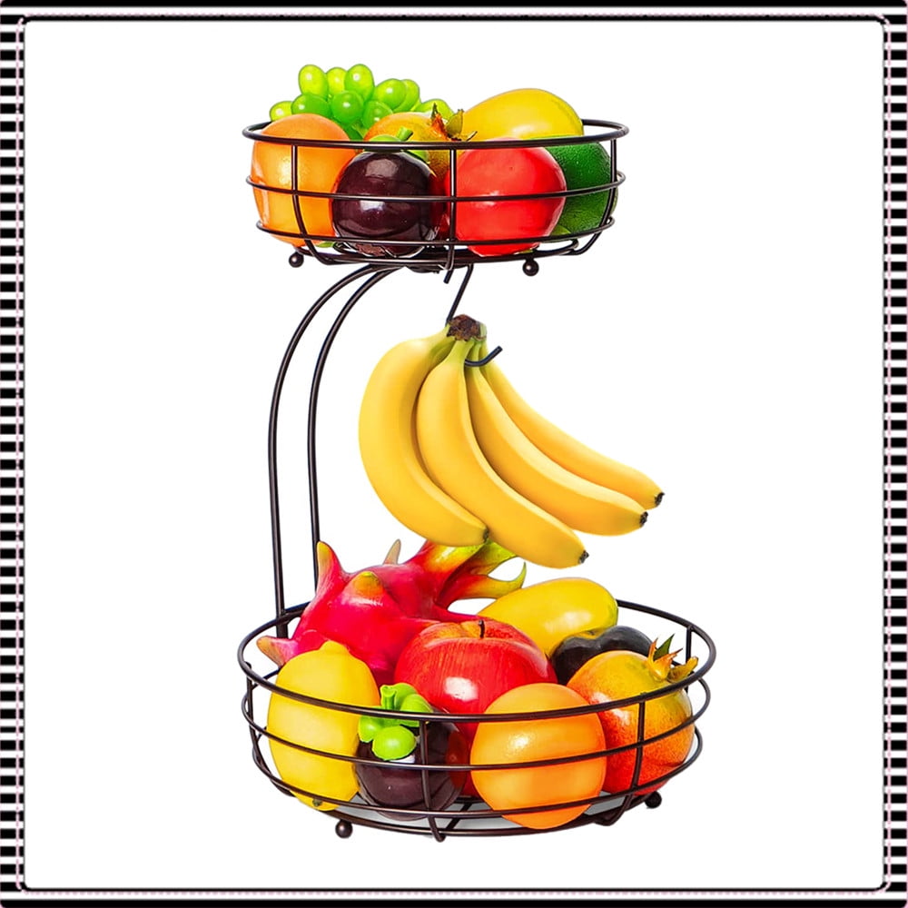 Farenheit 2-Tier Fruit & Vegetable Basket - Countertop Organizer, Metal Wire, Detachable, Set Of 2 - View #13