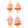 thumbnail image 4 of Conjunto de 4 piezas de ropa para muñecas, disfraces, mini muñecas, accesorios de ropa rosa, 4 of 9