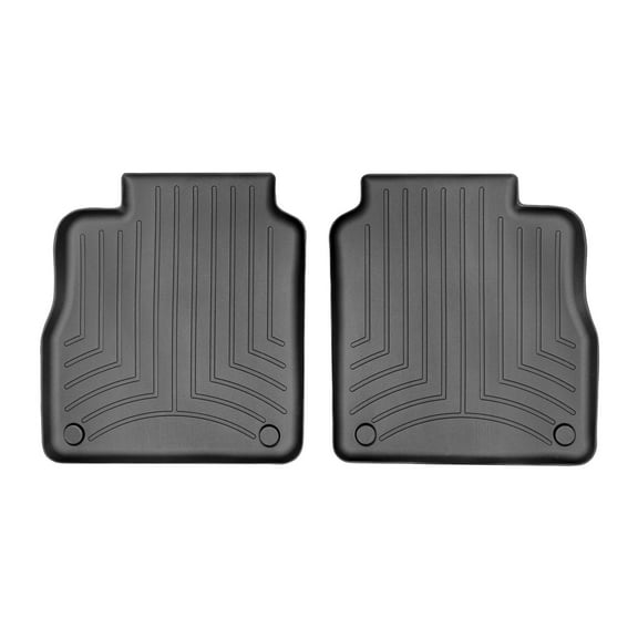 WeatherTech Custom Fit FloorLiners compatible with 2010-2016 Porsche® Panamera - 2nd Row (2-Piece Liner), Black