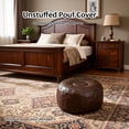 thumbnail image 2 of Thgonwid Unstuffed 21.7*13.7 inch Indoor Vegan Leather Pouf, Deep Coffee (No Filler), 2 of 7