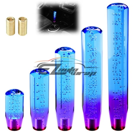 Gear Shift Indicator Bezel - Shift Knob Stick Crystal Transparent Bubble Purple Blue Throw Gear Shifter 10cm