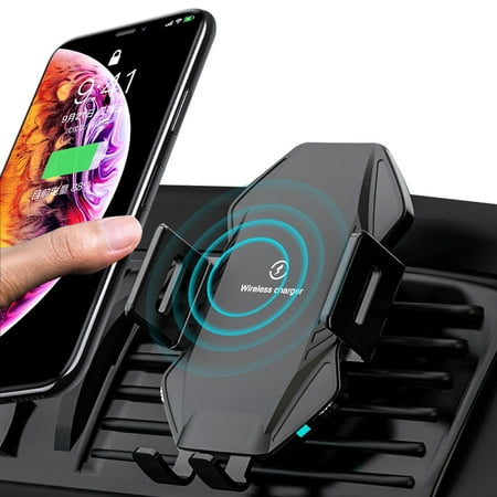Wireless Car Charger Saoqi 10W Smart Sensor Auto Clamping Air Vent Dashboard Windshield Car Phone Holder Mount Compatible for iPhone Samsung Google LG etc Wireless Car Charger Saoqi 10W Smart Sensor Auto Clamping Air Vent Dashboard Windshield Car Phone Holder Mount Compatible for iPhone Samsung Google LG etc