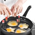 thumbnail image 3 of DAMAIE Egg shaper Egg Ring Stainless Steel Omelet Mold Non Stick Cooking Pancake Tool , 4 Pack Mold, 3 of 7