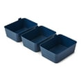 thumbnail image 2 of (4 pack) Mainstays Plastic Set of 3 Flexible Drawer Storage Organizers, 7" x 5.2" x 2.9", Blue, Designed to Help with Kitchen Organization and Accessibility, 2 of 12