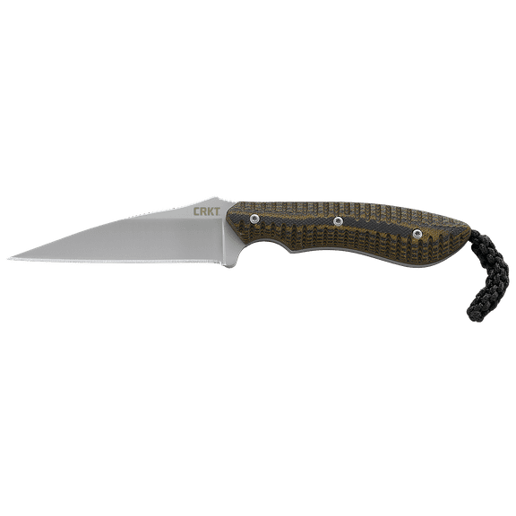 CRKT S.P.E.W. Compact Neck Knife, Fixed Blade with Bead Blast Finish, G10 Handle, Nylon Sheath