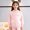 01 Pink, variant on Girls Easter Lace Bow Fuzzy Sweater, Loose Mock Neck Long Sleeve Lavender Heart Decor Soft Knit Pullover