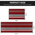 thumbnail image 2 of Burgundy Stripes Home Kitchen Rugs and Mats Non Skid Washable Set of 2, Red Grey Lines Kitchen Mats for Floor, Abstract Geometric Kitchen Runner Rug, Vintage Kitchen Decor, 2 of 6