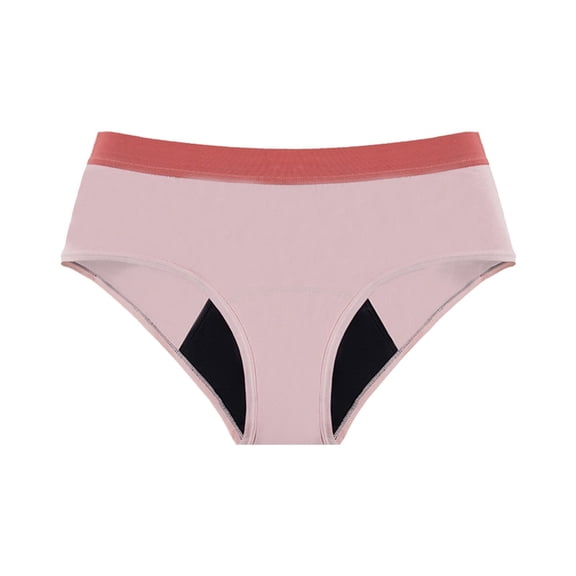 Panties for Women,High Waisted Leak Proof Underwear for Women Comfortable Overnight Briefs with Secure and Soft Breathable Fabric,Womens Underwear,Light Pink,M