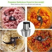 KIBVOE Electric Food Chopper Vegetable Seasoning Spices Processor 3L Applicable To Home Use Kitchen Restaurants