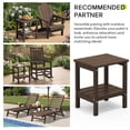 thumbnail image 5 of FUNDAZE HDPE 2-Layer End Table for Living Room, Outdoor Side Table, Patio Small End Table, Coffee, 5 of 12