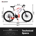 thumbnail image 4 of 26 inch Mountain Bike for Teenagers Girls Women, Shimano 21 Speeds with Dual Disc Brakes and 100mm Front Suspension, 4 of 7