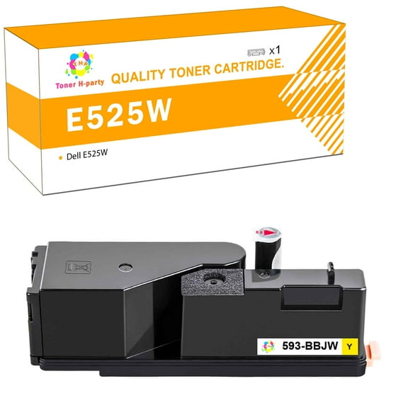 1-Pack E525W 525W E525 Toner Cartridge Compatible for Dell 593-BBJW E525W Printer Ink Office Supplies Yellow