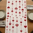 thumbnail image 5 of Table Runners 70 Inches Long Dress Scarves, Valentine's Day Farmhouse Coffee/Dining/Kitchen Table Decor, Holiday Table Runner, Farmhouse Red Gnomes Love Balloons 13x70 Inch, 5 of 9