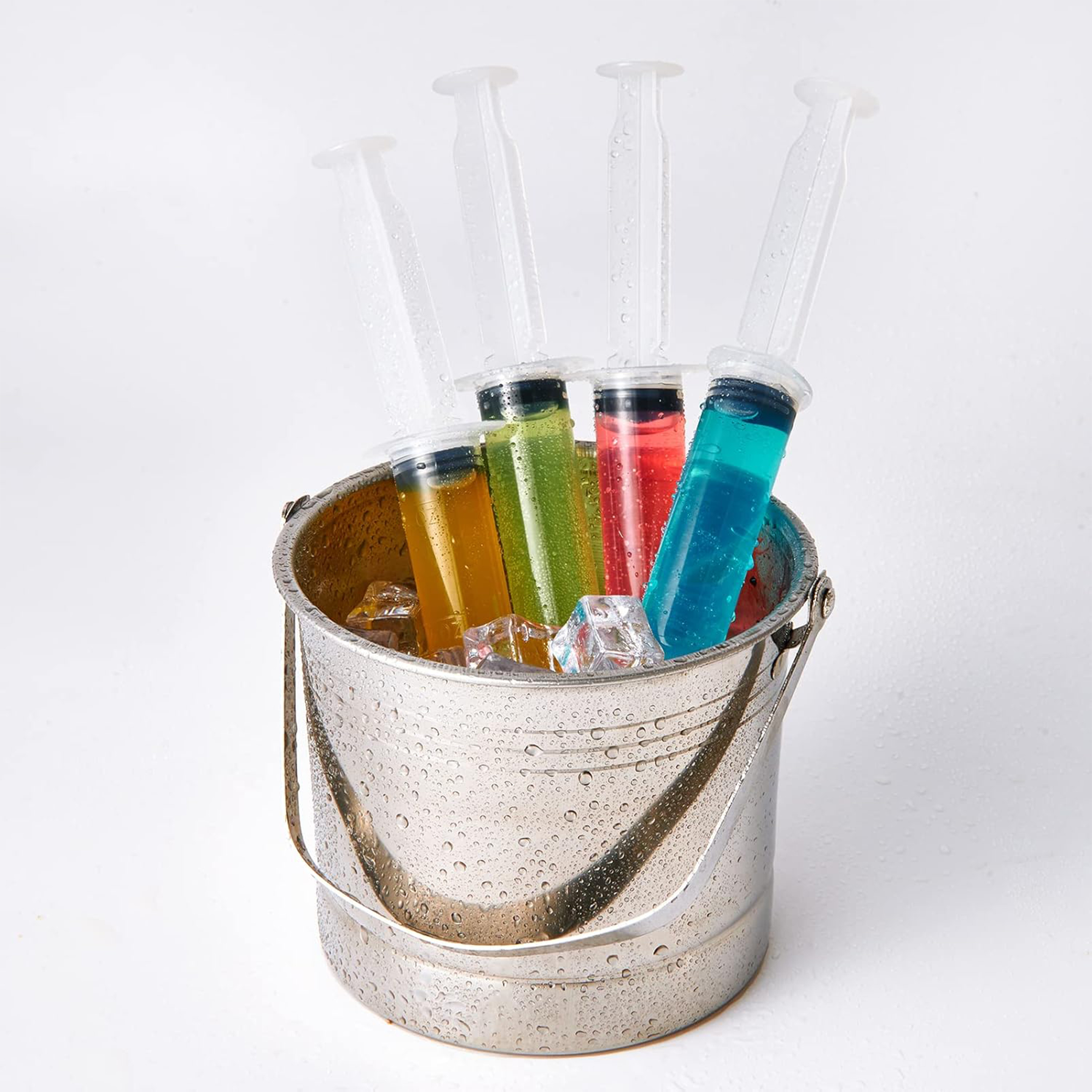 JOLLY CHEF 50Pieces 1.5 oz Clear Plastic Jelly Syringes Shot