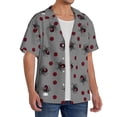 thumbnail image 4 of KLL Halloween Spider Print Men's Shirt Short Sleeve Button Down Summer Cuba Beach Shirts- XX-Large, 4 of 7
