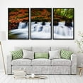 thumbnail image 2 of IDEA4WALL 3 Piece Framed Canvas Wall Art for Living Room, Bedroom Waterfall in Deep Forest of Croatia Canvas Prints for Modern Home Decoration Ready to Hang, 2 of 4