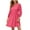 Pink, variant on hotojiny 3/4 Sleeve Dress for Womens Casual Crewneck Flowy Dress Lounge Loose A-Line Summer Midi Dresses