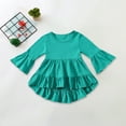 thumbnail image 2 of Zshosam Toddler T Shirts Long Sleeve Shirts for Girls Winter Cute Girls Tops Kids Crew Neck Tee Shirts Trendy Print Girls Clothes Size 5T 6T,(Mint Green 5-6 Years), 2 of 8
