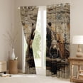 thumbnail image 3 of Feelyou 3D Bear Family Black Out Curtains, Lodge Cabin Curtains Pack of 2 (42x63 Each), 3 of 6