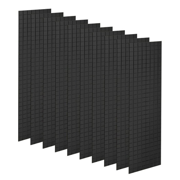 Uxcell 10 Sheet 4800 Pcs 5x5mm Self Adhesive Mirror Mosaic Tiles Sticker, Black
