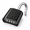 Black-Normal Shackle, variant on Black Normal Shackle 4 Digit Combination Padlock, Heavy Duty Weatherproof Outdoor Lock