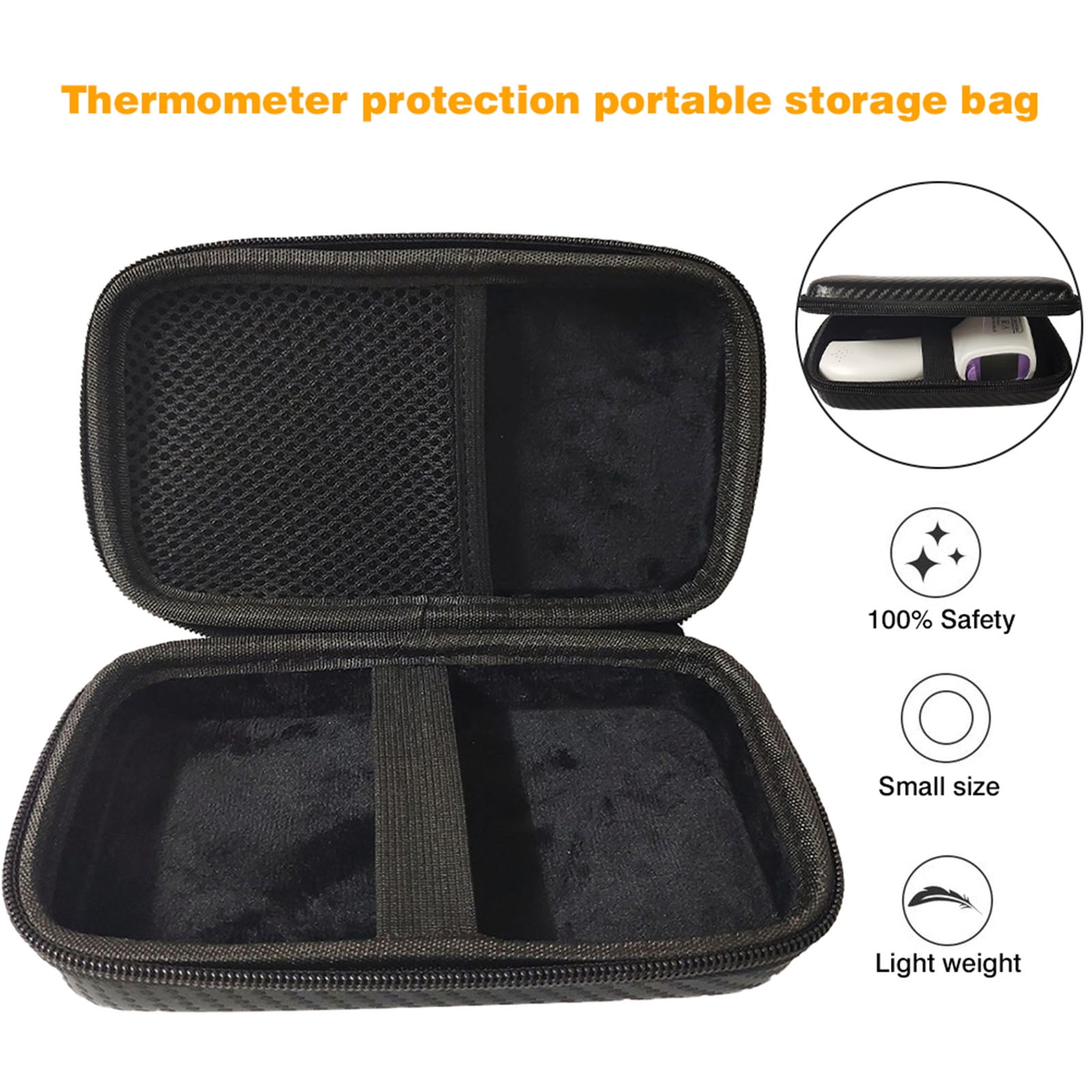Travel Carrying Case For Non-Contact Forehead Thermometer Protective Storage Box 