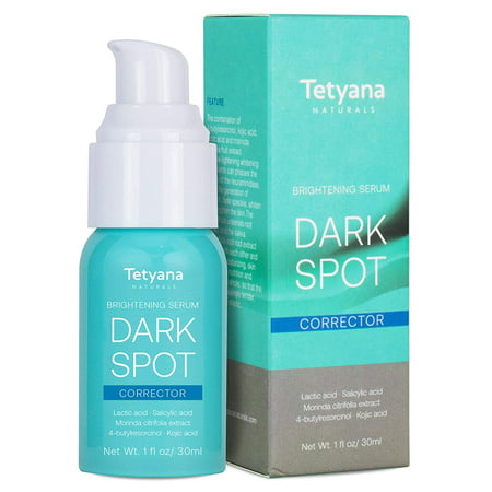 Tetyana Dark Spot Corrector Brightening Serum For Face and Body-effective Ingredients with 4-Butylresorcinol (better than 2% Hydroquinone), Lactic Acid, Salicylic Acid, and Morinda Citrifolia