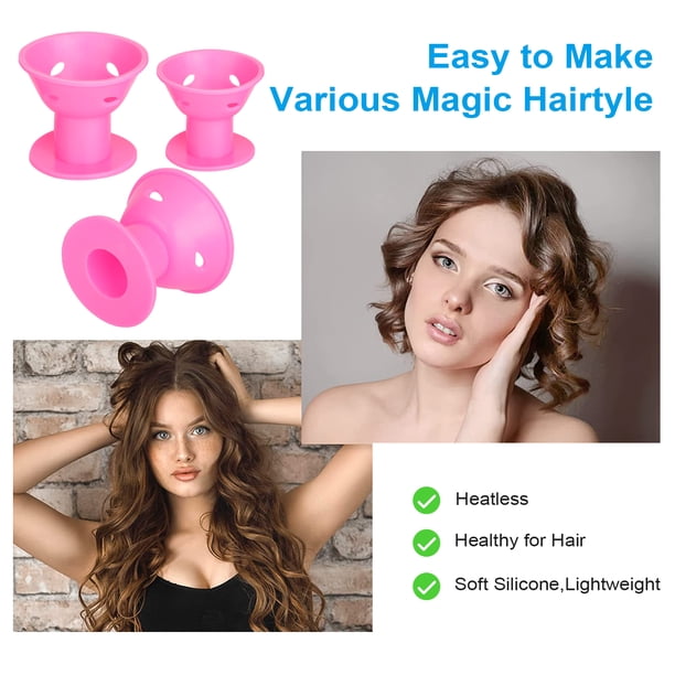 30/40pcs Magic Silicone Hair Rollers, EEEkit Heatless Silicone Hair Curlers,  No Damage No Clip Hair Style Rollers, Soft Magic DIY Curling Hair Styling  Tools Hair Accessories, Large and Small - Walmart.com