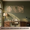 thumbnail image 4 of Modern Wooden Wall Sculptures - Set Of 3 Home Decor Accent Large Art For Living Room  Bedroom Office Easytallation (oak Tree Leaves), 4 of 8