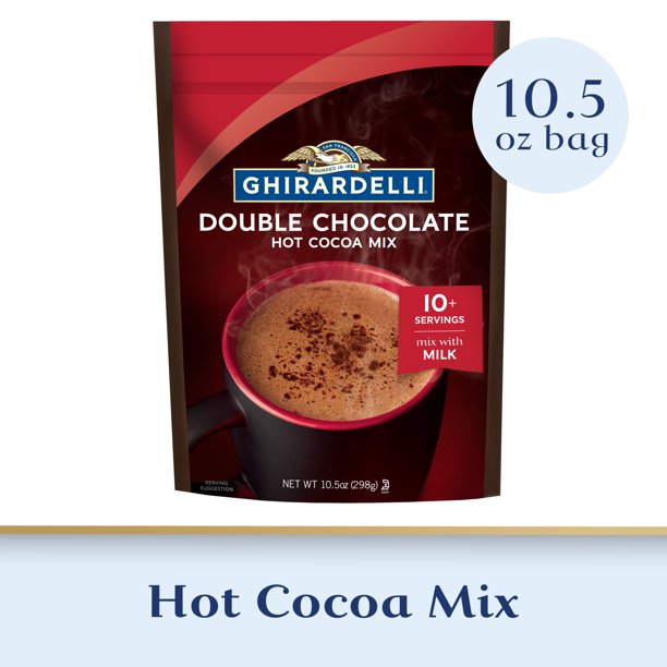 GHIRARDELLI Double Chocolate Premium Hot Cocoa Mix, 10.5 OZ Bag