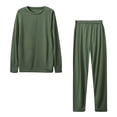 thumbnail image 4 of HOWPAY 2 Piece Lounge Sets for Women Long Sleeve Crewneck Tops and Pants Outfits Solid Color Lightweight Causal Soft Comfy Sweatsuits GN1 L, 4 of 4