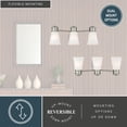 thumbnail image 4 of Malie 3 Light Satin Nickel Bathroom Vanity Fixture, 4 of 6