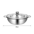 thumbnail image 7 of kowaku Hot Pot Pan Easily to Clean Hot Pot with Divider for Kitchen Household Camping 30cm 1 compartment, 7 of 7