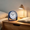 thumbnail image 2 of Lksixu Analog Alarm Clock, 4 Inch Silent Non-Ticking Quartz Clock, Battery Operated Simple Design Desk Clock, Easy to Set, Gentle Wake Bedside Clocks for Bedroom Office Living Room, 2 of 7