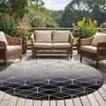 thumbnail image 4 of Blue Geometric Round Area Rug 7Ft Washable Circle Rugs for Dorm Laundry Room, Modern Abstract Gradient Marble Non-Slip Carpet Floor Mats Indoor Outdoor Carpet Runner Aesthetic Home Decor, 4 of 8