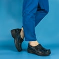 thumbnail image 2 of Hawkwell Pro Leather Nurse Clogs for Women - Lightweight Slip Resistant Arch Support Healthcare Professional Nursing Shoes Work Clog,Black blue,US 8.5, 2 of 8