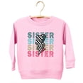 thumbnail image 4 of Bold Sister Colorful Sweatshirt for Youth and Toddler Girls Lightning Bolt Pullover Pink Sweatshirt 3T, 4 of 5