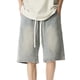 thumbnail image 1 of Pantalones cortos Cagnkofi para hombre, estilo casual de verano, de mezclilla, holgados, estilo Y2K, moda urbana., 1 of 4