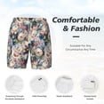 thumbnail image 6 of Picia Colorful Flowers pattern Mens Swim Trunks with Compression Liner Stretch Beach Shorts Quick Dry with Zipper Pockets No-Chafing Board Shorts-Small, 6 of 9