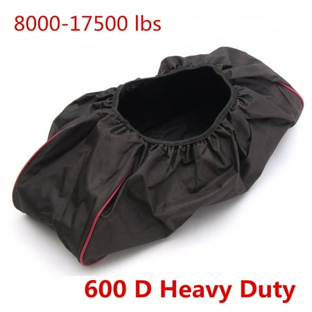 AUDEW Black Soft Winch Dust Waterproof Cover 600D Driver Recovery 8,000-17,500 lbs New