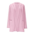 thumbnail image 6 of VSSSJ Cardigans for Women Long Sleeve Open Front Drape Loose Fit Casual Lightweight Duster Cardigan with Pockets Pink S, 6 of 9