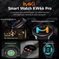 thumbnail image 2 of Imiki KW66 Pro Smartwatch 1.43'' Amoled Hd Pantalla 466*466px, Llamada Bluetooth 5.3, Asistente De Voz, Reloj Inteligente Para Hombre/mujer, Smartwatch Deportivo, Resistente Al Agua, Negro, 2 of 8
