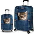 thumbnail image 2 of 3D Luggage Protective Cover Cat Dog 18-28 Inch Trolley Suitcase Dust Cover Elasticity Animal Pattern Suitcase Case Covers Style3 L, 2 of 6