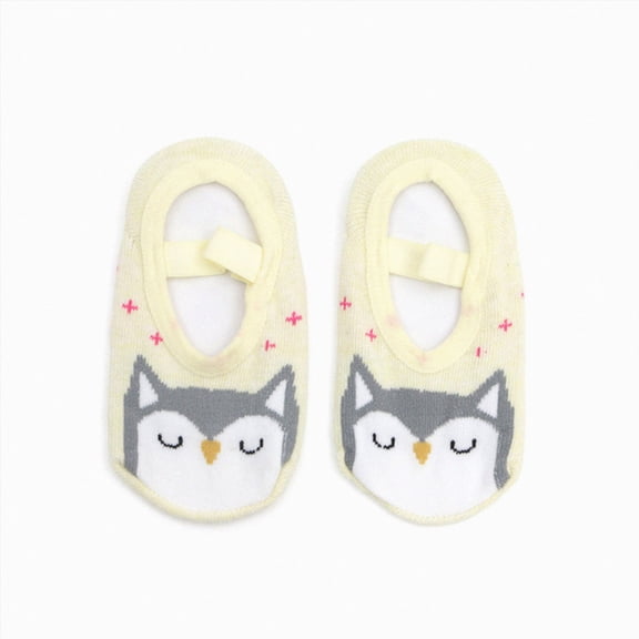 WUANDIXFA Socks for Newborn Baby Boy Cute Soft Baby Toddler Animal Socks Cute Floor Socks (1-5 Years) Princess Socks Floor Socks,Yellow,3-5 Years
